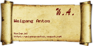 Weigang Antos névjegykártya
